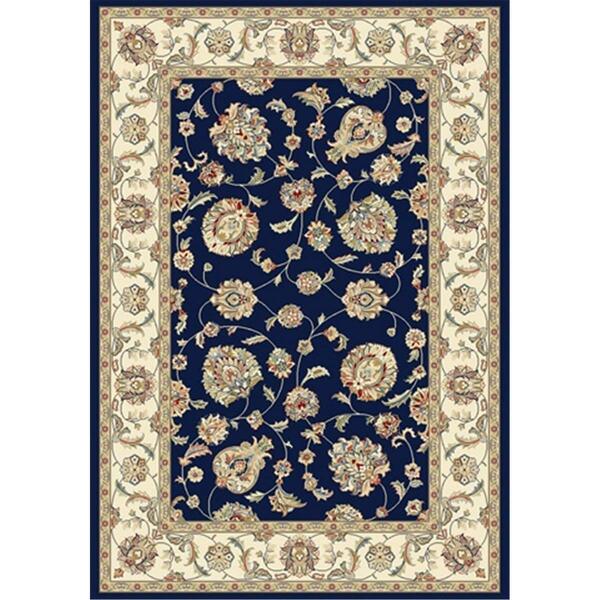 Dynamic Rugs Ancient Garden 5 ft. 3 in. x 7 ft. 7 in. 57365-3464 Rug - Blue/Ivory AN69573653464
